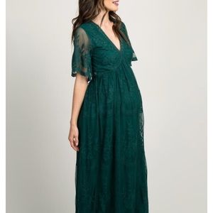 Pink Blush Maternity Maxi Green dress